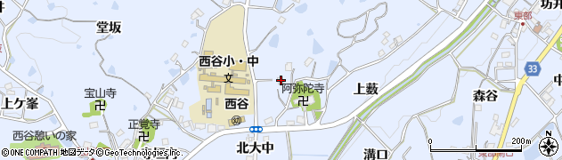兵庫県宝塚市大原野西谷14周辺の地図