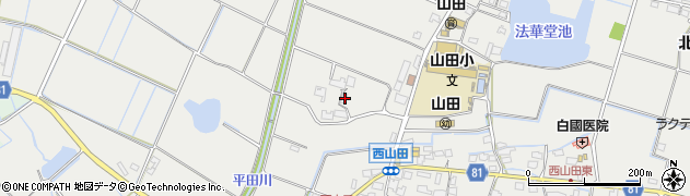 兵庫県姫路市山田町西山田167周辺の地図
