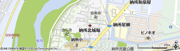 京都府京都市伏見区納所北城堀周辺の地図