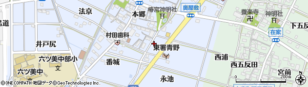 愛知県岡崎市下青野町宮東38周辺の地図