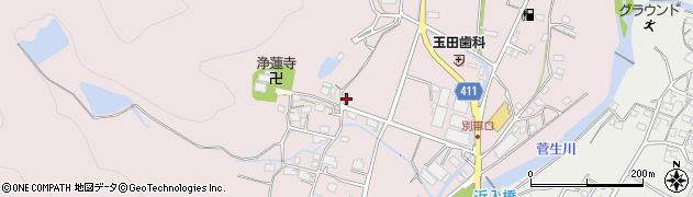 兵庫県姫路市夢前町菅生澗386周辺の地図