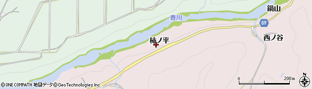 愛知県新城市日吉（柿ノ平）周辺の地図