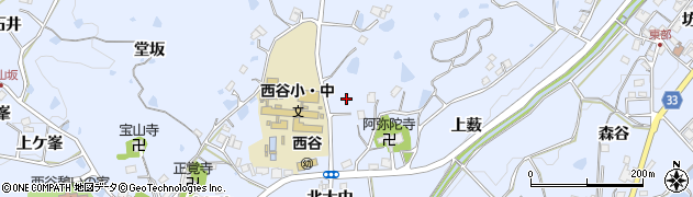 兵庫県宝塚市大原野西谷周辺の地図
