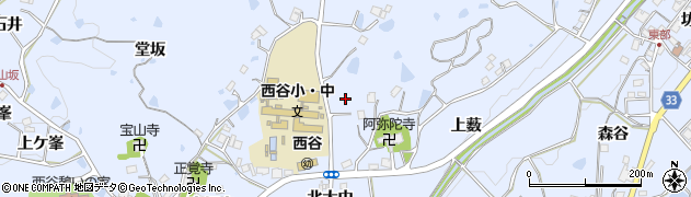 兵庫県宝塚市大原野（西谷）周辺の地図