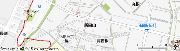愛知県安城市小川町（新田山）周辺の地図