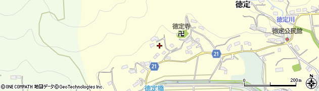 愛知県新城市徳定林下周辺の地図