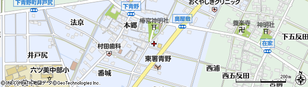 愛知県岡崎市下青野町宮東13周辺の地図