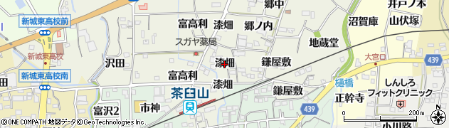 愛知県新城市富永（漆畑）周辺の地図