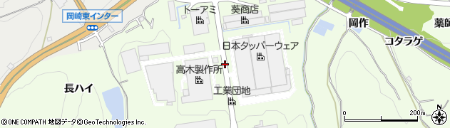 愛知県岡崎市牧平町（岩田）周辺の地図