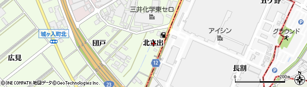愛知県安城市城ケ入町北立出周辺の地図