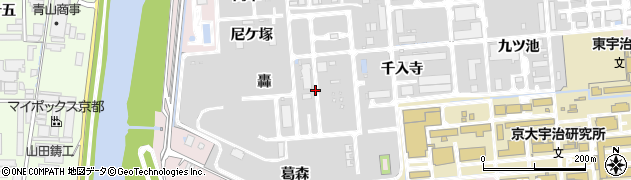 京都府宇治市五ケ庄（轟）周辺の地図