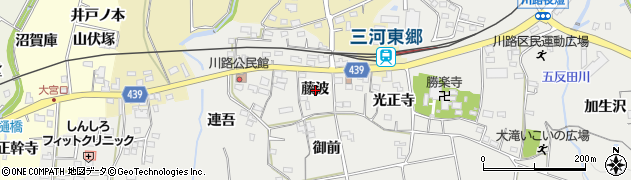愛知県新城市川路藤波周辺の地図