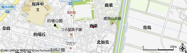 愛知県安城市小川町（鹿乗）周辺の地図