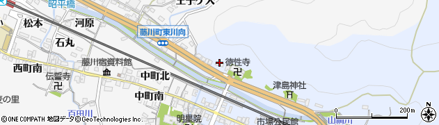 愛知県岡崎市市場町（町裏）周辺の地図