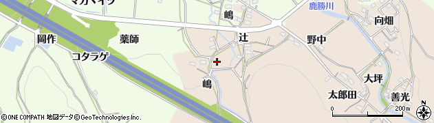 愛知県岡崎市鹿勝川町（嶋）周辺の地図