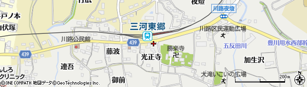 愛知県新城市川路光正寺18周辺の地図