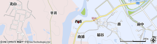 兵庫県宝塚市大原野西浦周辺の地図