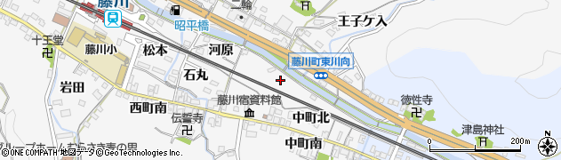 愛知県岡崎市藤川町家下周辺の地図