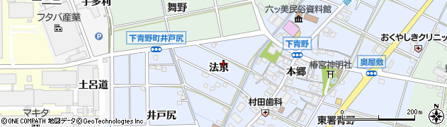 愛知県岡崎市下青野町周辺の地図
