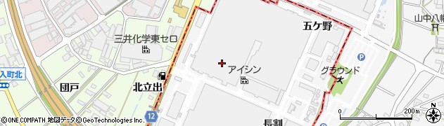 愛知県西尾市南中根町小割周辺の地図