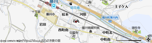 愛知県岡崎市藤川町（石丸）周辺の地図