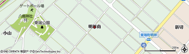 愛知県安城市東端町（明祥南）周辺の地図
