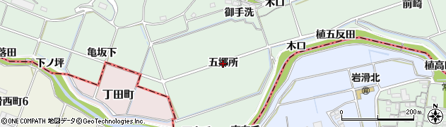 愛知県阿久比町（知多郡）植大（五郷所）周辺の地図