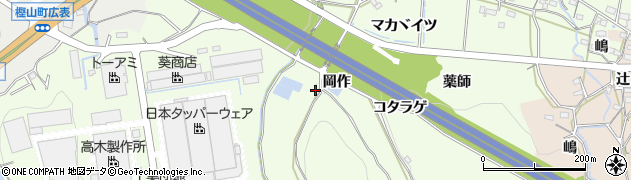 愛知県岡崎市牧平町岡作周辺の地図