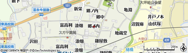 愛知県新城市富永郷ノ内周辺の地図