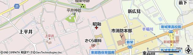 愛知県新城市上平井昭和周辺の地図