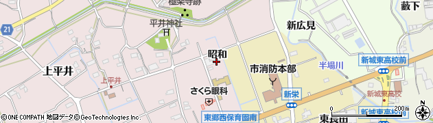 愛知県新城市上平井（昭和）周辺の地図