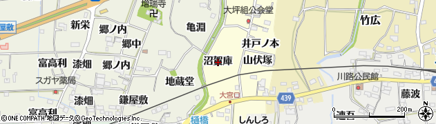 愛知県新城市大宮（沼賀庫）周辺の地図