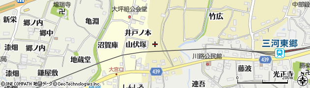 愛知県新城市竹広（連吾）周辺の地図