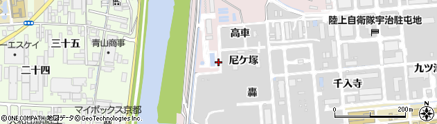 京都府宇治市五ケ庄尼ケ塚周辺の地図