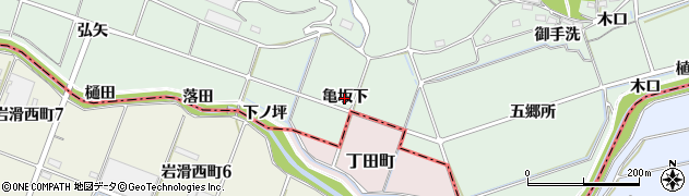 愛知県阿久比町（知多郡）植大（亀坂下）周辺の地図