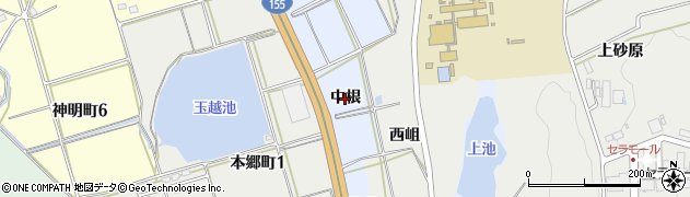 愛知県常滑市榎戸（中根）周辺の地図