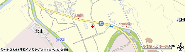 兵庫県川辺郡猪名川町北田原カイジリ周辺の地図