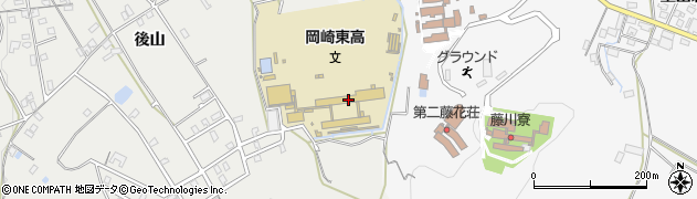 愛知県立岡崎東高等学校周辺の地図