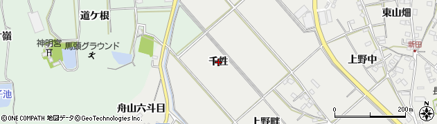 愛知県岡崎市竜泉寺町（千性）周辺の地図