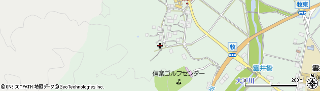 滋賀県甲賀市信楽町牧1220周辺の地図