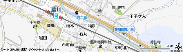 愛知県岡崎市藤川町（河原）周辺の地図