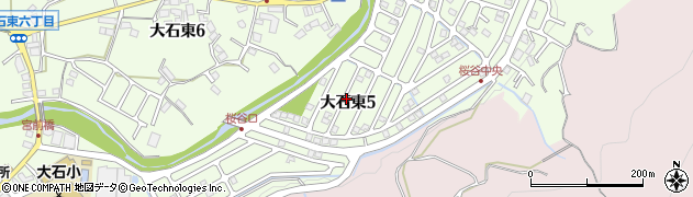滋賀県大津市大石東5丁目周辺の地図