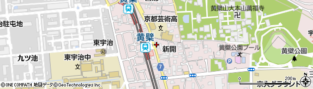 宇治市立　ＪＲ黄檗駅前駐輪場周辺の地図