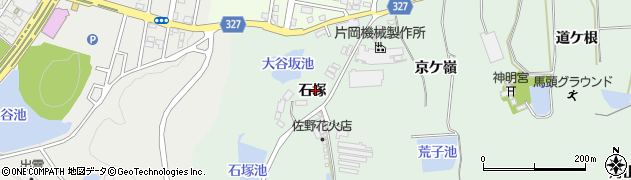 愛知県岡崎市美合町（石塚）周辺の地図