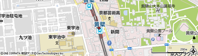 黄檗駅周辺の地図