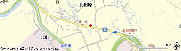 兵庫県猪名川町（川辺郡）北田原（内田）周辺の地図