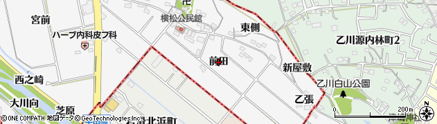 愛知県阿久比町（知多郡）横松（前田）周辺の地図