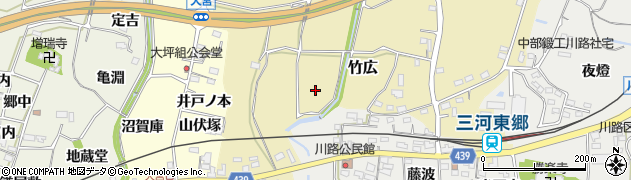 愛知県新城市竹広（石塚）周辺の地図