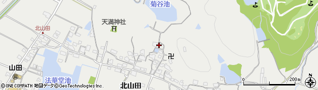 兵庫県姫路市山田町（北山田）周辺の地図