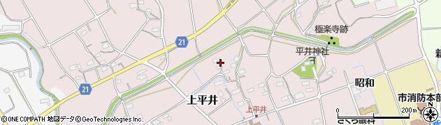 愛知県新城市上平井45周辺の地図